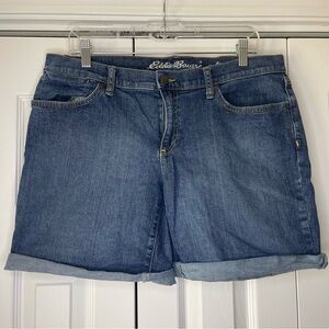 Eddie Bauer Blue Jean Shorts with Rolled Hem